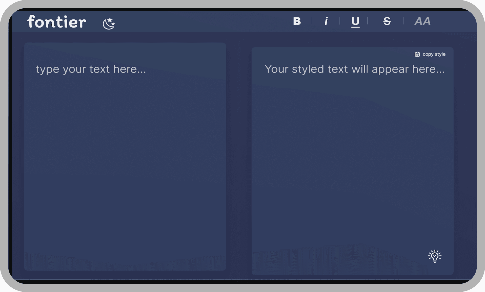 Fontier – Styled Text Generator & Chrome Extension
