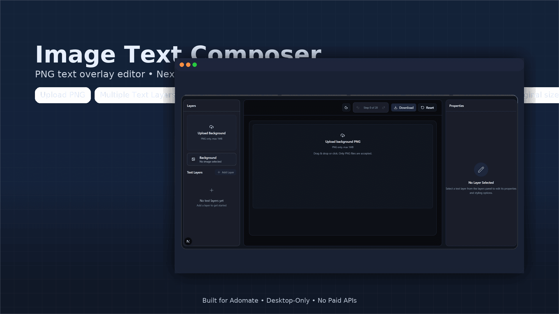 Adomage - Image Text Composer 